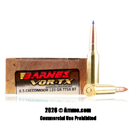 Image of Barnes VOR-TX 6.5 Creedmoor Ammo - 20 Rounds of 120 Grain TTSX BT Ammunition