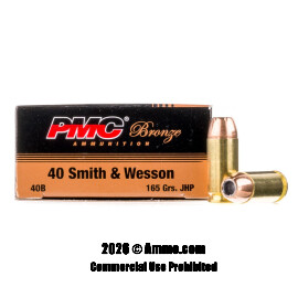 Image of PMC 40 Cal Ammo - 1000 Rounds of 165 Grain JHP Ammunition
