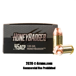 Image of Black Hills Ammunition 45 ACP Ammo - 20 Rounds of 135 Grain HoneyBadger Ammunition