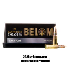 Image of Belom 7.62x39 Ammo - 20 Rounds of 123 Grain FMJ Ammunition