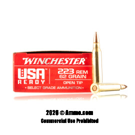 Image of Winchester USA Ready 223 Ammo - 20 Rounds of 62 Grain Open Tip Ammunition