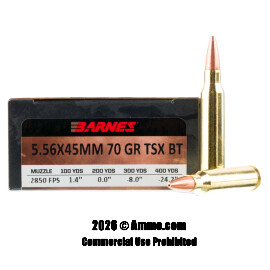 Image of Barnes VOR-TX 5.56x45 Ammo - 20 Rounds of 70 Grain TSX Ammunition