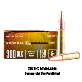 Image of Federal Fusion MSR 300 AAC Blackout Ammo - 200 Rounds of 150 Grain Bonded SP Ammunition