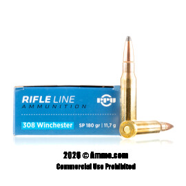 Prvi Partizan 308 Win Ammo - 20 Rounds of 180 Grain SP Ammunition