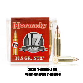Image of Hornady 17 HMR Ammo - 50 Rounds of 15.5 Grain Polymer Tipped Ammunition