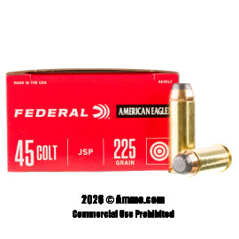 Image of Federal 45 Long Colt Ammo - 50 Rounds of 225 Grain JSP Ammunition