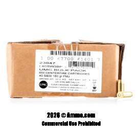 Image of Remington 40 Cal Ammo - 650 Rounds of 180 Grain MC Ammunition