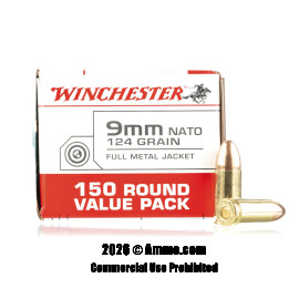 Image of Winchester 9mm NATO Ammo - 750 Rounds of 124 Grain FMJ Ammunition