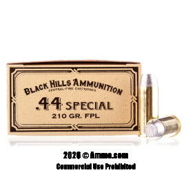 Image of Black Hills Ammunition 44 S&W Special Ammo - 50 Rounds of 210 Grain Lead Flat Point Ammunition
