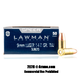 Image of Speer 9mm Ammo - 50 Rounds of 147 Grain TMJ Ammunition