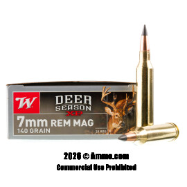 Image of Winchester Deer Season XP 7mm Rem Magnum Ammo - 20 Rounds of 140 Grain Polymer Tipped Ammunition