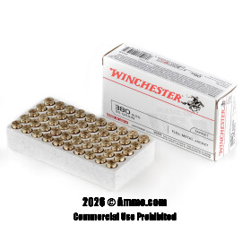 Image of Bulk 380 ACP Ammo - 500  Rounds of Bulk 95 Grain FMJ Ammunition from Winchester