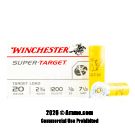 Image of Winchester 20 Gauge Ammo - 250 Rounds of 7/8 oz. #7-1/2 Shot Ammunition