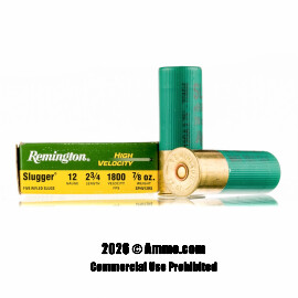 Remington 12 Gauge Ammo - 5 Rounds of 7/8 oz. Rifled Slug Ammunition