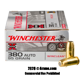 Image of Winchester USA 380 ACP Ammo - 1000 Rounds of 95 Grain FMJ Ammunition