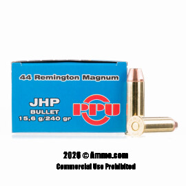 Prvi Partizan 44 Magnum Ammo - 50 Rounds of 240 Grain JHP Ammunition