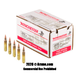 Image of Bulk 223 Ammo - 600 Rounds of Bulk 55 Grain FMJ Ammunition from Winchester