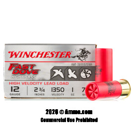 Image of Winchester Fast Dove High Brass 12 Gauge Ammo - 250 Rounds of 1 oz. #7-1/2 Shot Ammunition