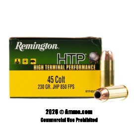 Image of Remington HTP 45 Long Colt Ammo - 20 Rounds of 230 Grain JHP Ammunition