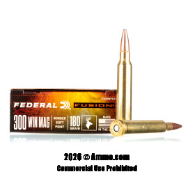 Image of Federal 300 Win Mag Ammo - 20 Rounds of 180 Grain Fusion Ammunition