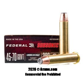 Image of Federal American Eagle Subsonic 45-70 Govt Ammo - 200 Rounds of 300 Grain Target HP Ammunition
