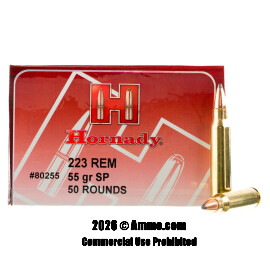 Image of Hornady 223 Ammo - 500 Rounds of 55 Grain SP Ammunition