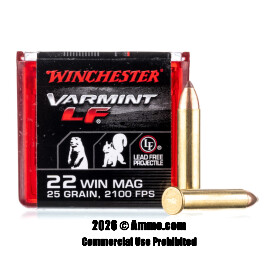 Image of Winchester Varmint LF 22 WMR Ammo - 50 Rounds of 25 Grain NTX Ammunition