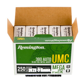 Image of Bulk 380 ACP Ammo - 1000 Rounds of Bulk 95 Grain FMJ Ammunition from Remington