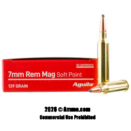 Image of Aguila 7mm Rem Magnum - 20 Rounds of 139 Grain SP Ammunition
