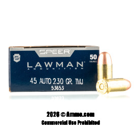 Image of Speer 45 ACP Ammo - 50 Rounds of 230 Grain TMJ Ammunition