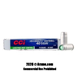 Image of CCI Pest Control 40 S&W - 10 Rounds of 78 Grain #8 Bismuth Shot Ammunition