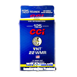 Image of CCI 22 WMR Ammo - 125 Rounds of 30 Grain VNT Ammunition