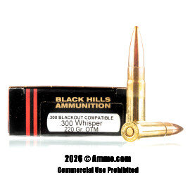 Image of Black Hills Ammunition 300 Blackout Ammo - 20 Rounds of 220 Grain OTM Ammunition