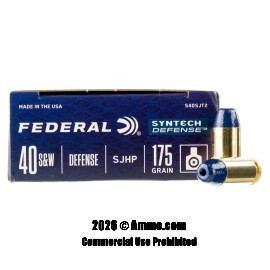 Image of Federal Syntech Defense 40 S&W Ammo - 50 Rounds of 175 Grain SHP Ammunition
