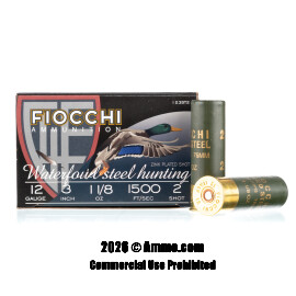 Image of Fiocchi 12 Gauge Ammo - 25 Rounds of 3" 1-1/8 oz. #2 Shot Speed Steel Shot Ammunition