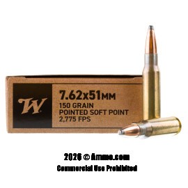Image of Winchester 7.62x51 Ammo - 200 Rounds of 150 Grain PSP Ammunition