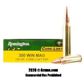 Image of Remington Core-Lokt 300 Win Mag Ammo - 200 Rounds of 150 Grain PSP Ammunition