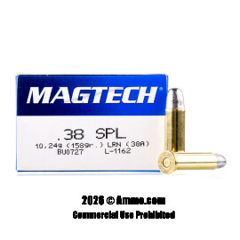 Image of Magtech 38 Special Ammo - 50 Rounds of 158 Grain LRN Ammunition