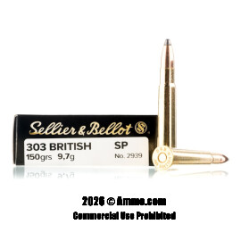 Image of Sellier and Bellot 303 British Ammo - 20 Rounds of 150 Grain SP Ammunition