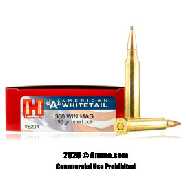 Image of Hornady 300 Win Mag Ammo - 20 Rounds of 150 Grain SP Ammunition