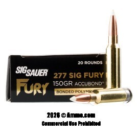 Image of Sig Sauer Hybrid Hunter 277 Fury Ammo - 20 Rounds of 150 Grain AccuBond Ammunition