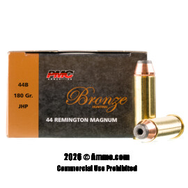 Image of PMC Bronze 44 Magnum Ammo - 500 Rounds of 180 Grain JHP Ammunition