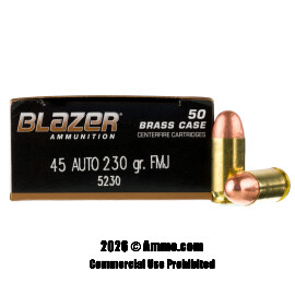 Image of Blazer Brass 45 ACP Ammo - 1000 Rounds of 230 Grain FMJ Ammunition