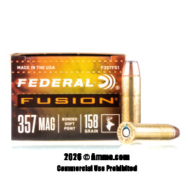 Image of Federal 357 Magnum Ammo - 20 Rounds of 158 Grain SP Ammunition
