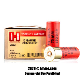 Image of Hornady 12 ga Ammo - 10 Rounds of #4 Buck Ammunition