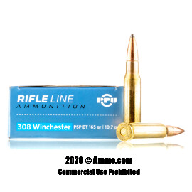 Image of Prvi Partizan 308 Win Ammo - 20 Rounds of 165 Grain PSP Ammunition