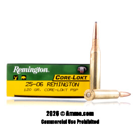 Image of Remington 25-06 Ammo - 20 Rounds of 120 Grain PSP Ammunition
