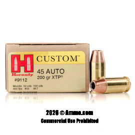 Image of Hornady 45 ACP Ammo - 20 Rounds of 200 Grain XTP Ammunition