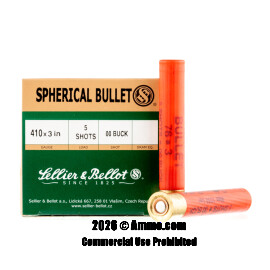 Sellier and Bellot 410 Ammo - 25 Rounds of 00 Buck Ammunition