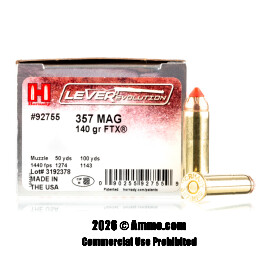 Image of Hornady 357 Magnum Ammo - 250 Rounds of 140 Grain FTX Ammunition